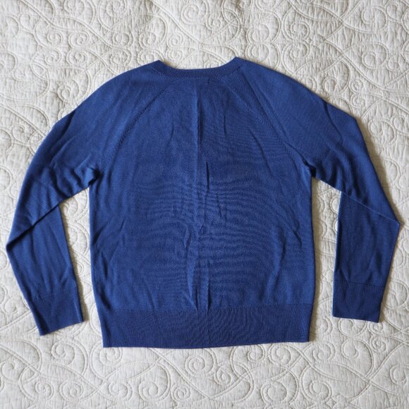 Blue Merino Wool Banana Republic Knit Crew Neck Sweater - Picture 2 of 7
